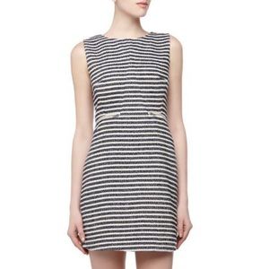 Striped Woven Zipper Dress